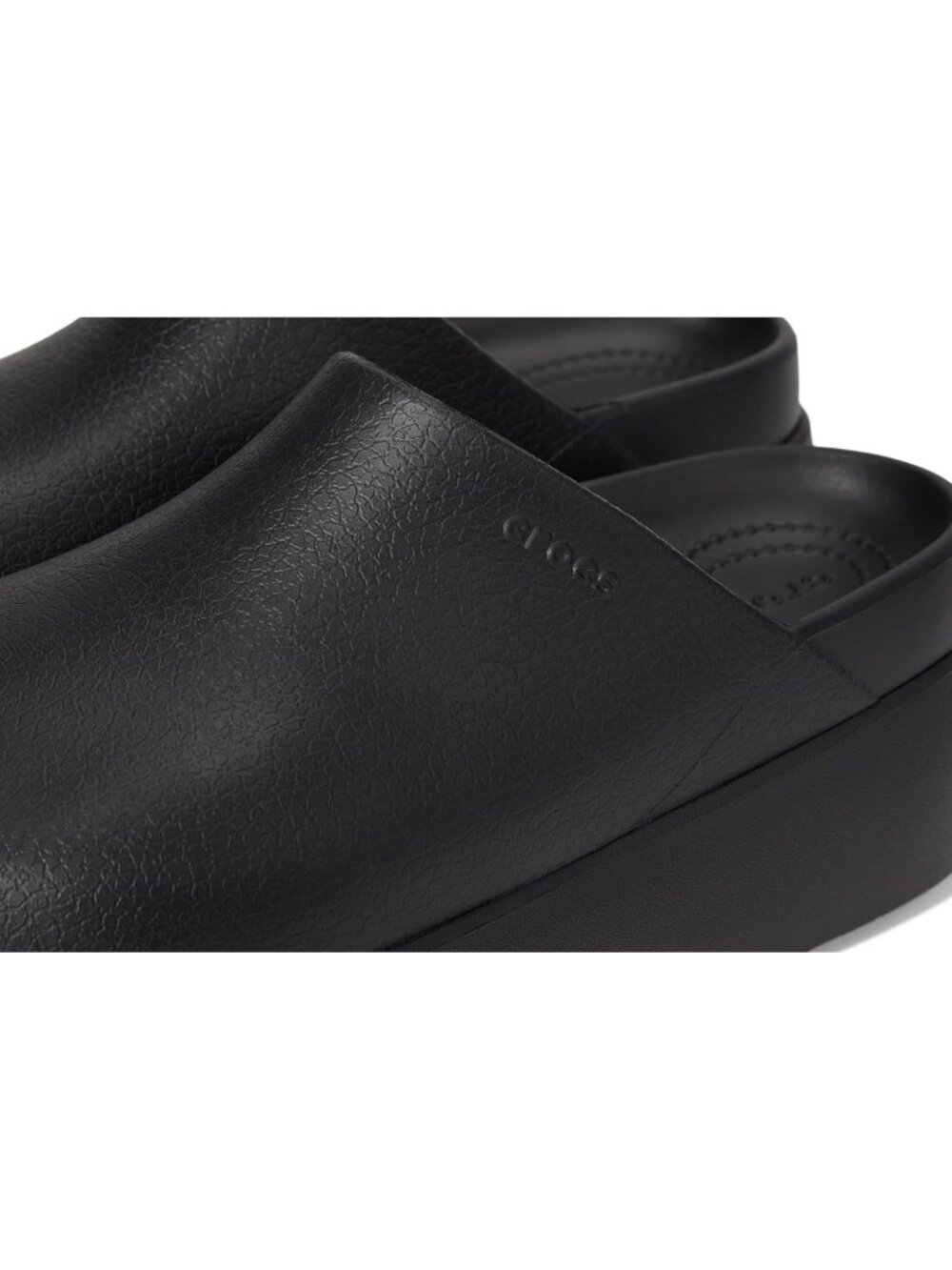 Women's Black Imported Dylan Platform Clog Chunky Pull-On Mules Slides - Picture 2 of 6